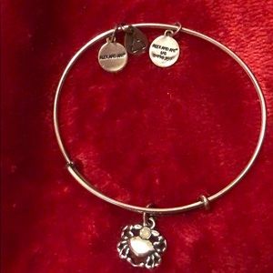 Alex and Ani Silver Crystal Crab Bracelet